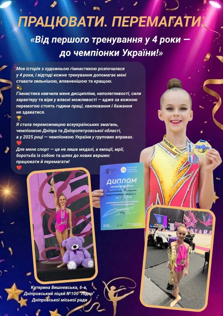 Постер: Катерина Вишневська, художня гімнастика